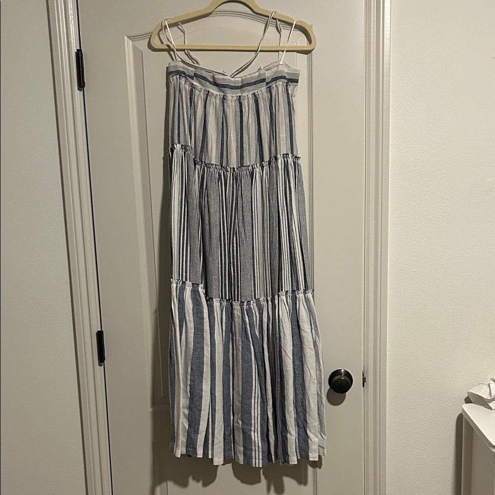 J. Crew Blue and White Striped Dress